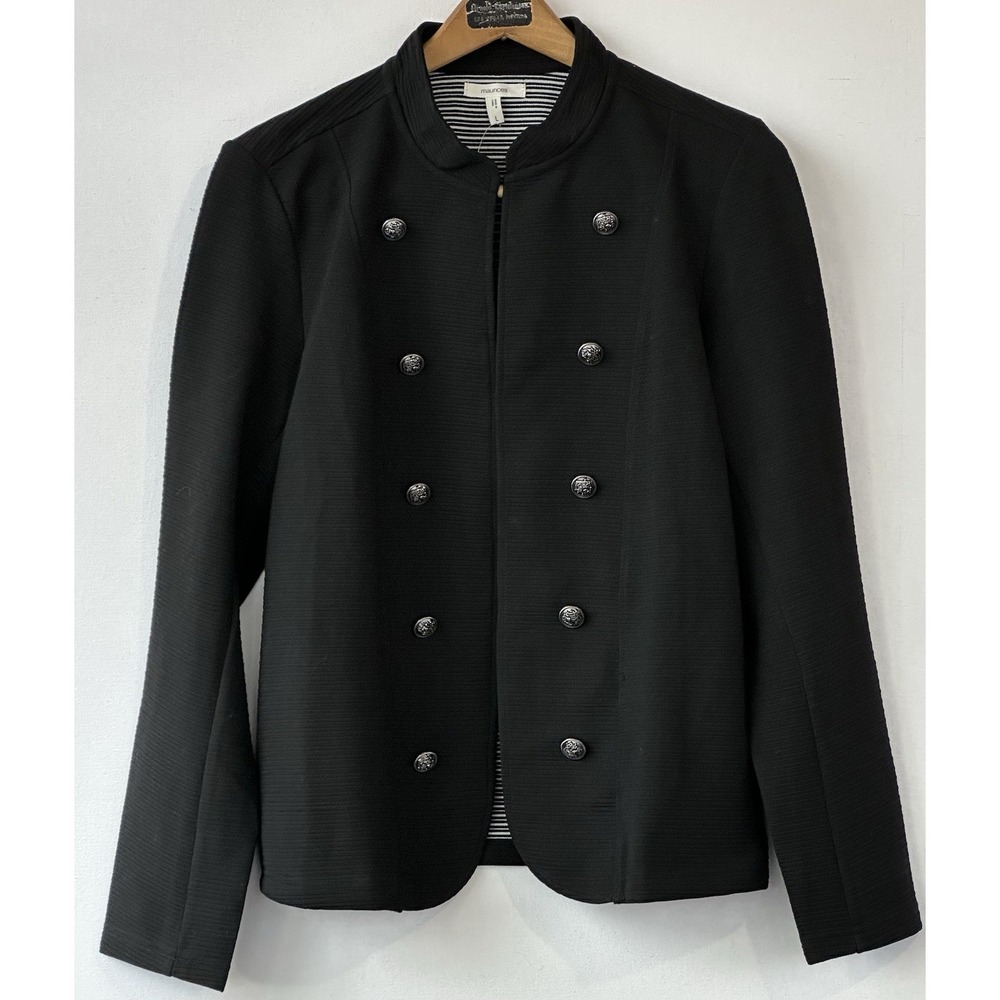 Maurices Black Classy Dressy Jacket Ribbed Women's Size Large